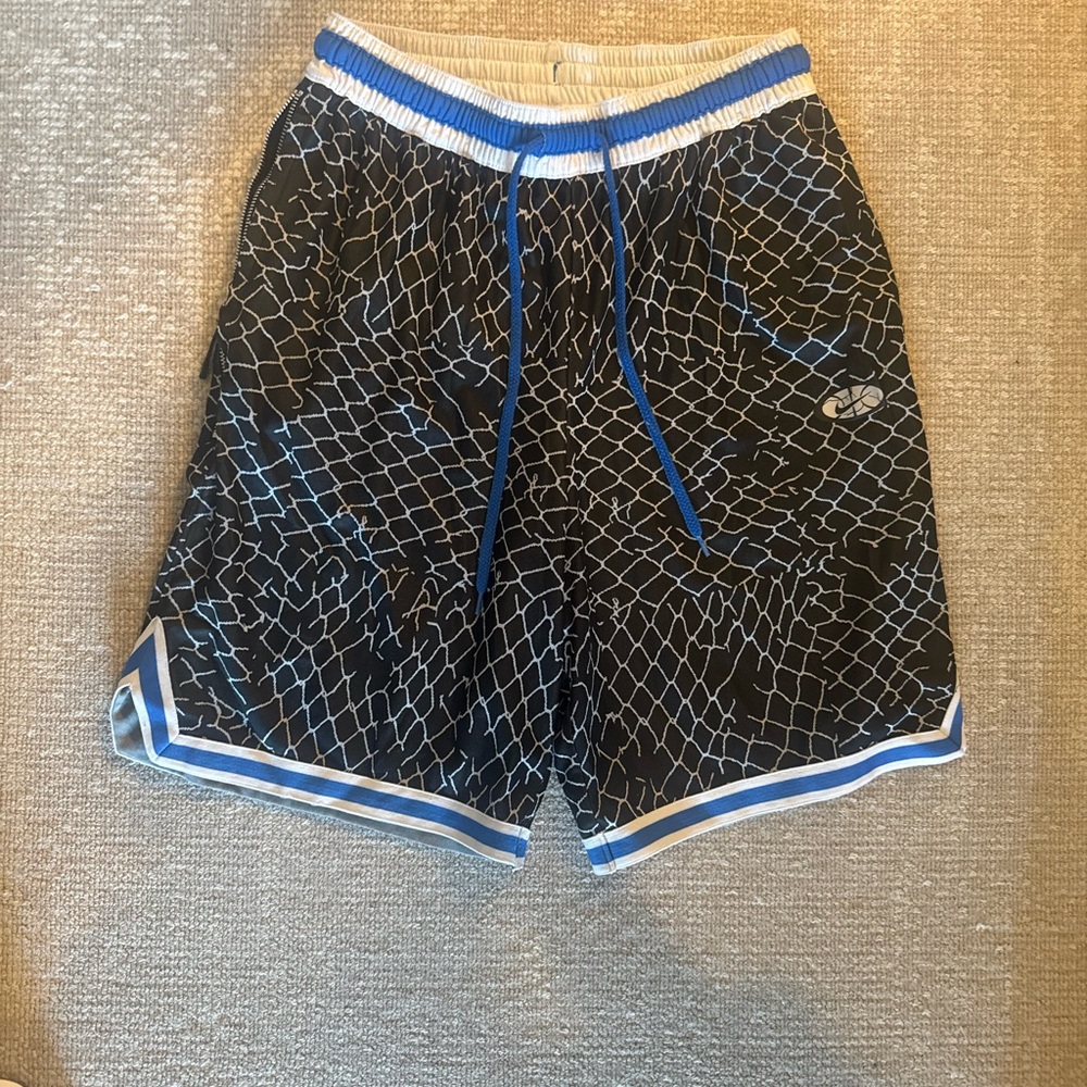 Nike Black and Blue Athletic Shorts